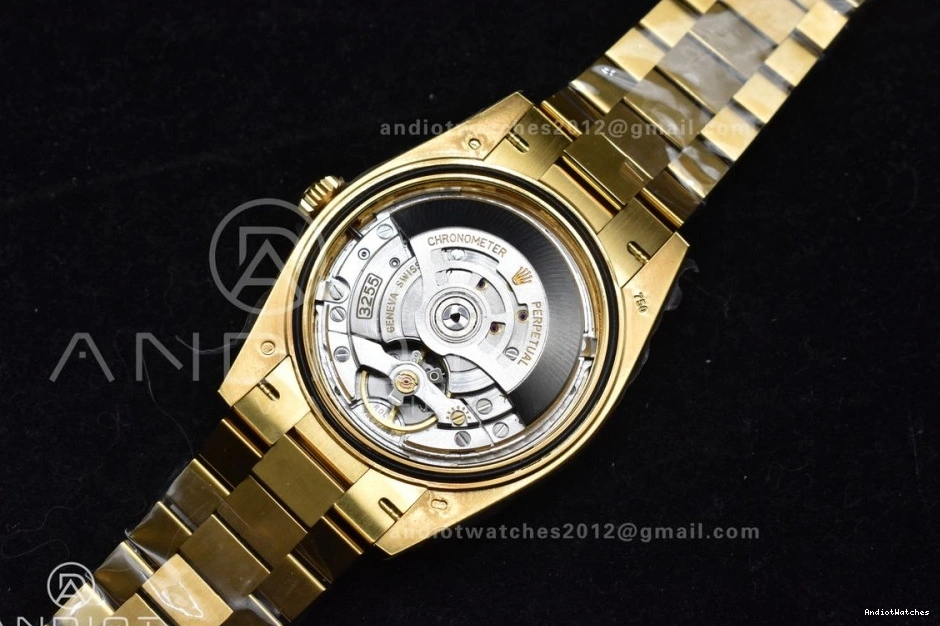 YG Bracelet 658 1:1 40 Weight) Edition Gold Dial Day VR3255 Date Best ARF (Gain Stretchable President 228238 On Roman 0523